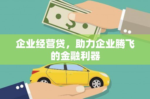 屏山企业经营贷，助力企业腾飞的金融利器